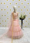 FANCY BUTTERFLY NET EMBROIDERY SEQUENCE WORK KID’S LEHENGA CHOLI WITH DUPATTA PARTY WEAR WHOLESALE PRICE ETHNIC GARMENT (1)
