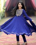 FANCY CHINON EMBROIDERY SEQUENCE WORK WITH HEAVY LACE WORK KID’S GOWN BOTTOM WITH DUPATTA FESTIVE WEAR WHOLESALE PRICE ETHNIC GARMENT (3)