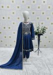 FANCY CHINON EMBROIDERY SEQUENCE WORK WITH HEAVY LACE WORK KID’S GOWN BOTTOM WITH DUPATTA FESTIVE WEAR WHOLESALE PRICE ETHNIC GARMENT (3)