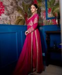 FANCY CHINON EMBROIDERY WITH THREAD AND SEQUENCE WORK NAYRA CUT TOP BOTTOM WITH DUPATTA FESTIVE WEAR WHOLESALE PRICE ETHNIC GARMENT (3)