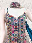 FANCY CHINON EMBROIDERY WORK TOP PALAZZO WITH DUPATTA FESTIVE WEAR WHOLESALE PRICE ETHNIC GARMENT (2)