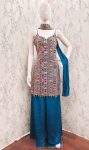 FANCY CHINON EMBROIDERY WORK TOP PALAZZO WITH DUPATTA FESTIVE WEAR WHOLESALE PRICE ETHNIC GARMENT (2)