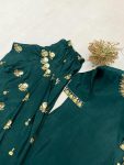 FANCY CHINON SEQUENCE EMBROIDERY WORK WITH GOLDEN COIN LACE WORK TOP PATIYALA WITH DUPATTA FESTIVE WEAR WHOLESALE PRICE ETHNIC GARMENT (2)