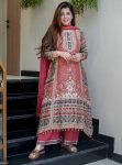 FANCY CHINON SILK DIGITAL PRINT WITH READY MADE LACE BORDER AND REAL MIRROR HAND WORK TOP PALAZZO WITH DUPATTA FESTIVE WEAR WHOLESALE PRICE ETHNIC GARMENT (10)