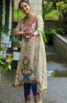FANCY CHINON SILK DIGITAL PRINT WITH REAL MIRROR HAND WORK WITH LSCE BORDER WORK TOP BOTTOM WITH DUPATTA FESTIVE WEAR WHOLESALE PRICE ETHNIC GARMENT (4)