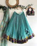 FANCY CHINON SILK EMBROIDERY SEQUENCE WITH SOFT PRINTED WORK KID’S LEHENGA CHOLI WITH DUPATTA PARTY WEAR WHOLESALE PRICE ETHNIC GARMENT (12)