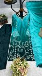 FANCY CHINON SILK EMBROIDERY THREAD AND SEQUENCE WORK TOP BOTTOM WITH DUPATTA FESTIVE WEAR WOLESALE PRICE ETHNIC GARMENT (3)