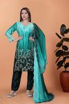FANCY CHINON SILK EMBROIDERY THREAD AND SEQUENCE WORK TOP BOTTOM WITH DUPATTA FESTIVE WEAR WOLESALE PRICE ETHNIC GARMENT (3)