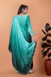 FANCY CHINON SILK EMBROIDERY THREAD AND SEQUENCE WORK TOP BOTTOM WITH DUPATTA FESTIVE WEAR WOLESALE PRICE ETHNIC GARMENT (3)