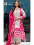 FANCY CHINON SILK FANCY DIGITAL PRINT WITH REAL MIRROR HAND WORK WITH HANGING LATKAN LACE BORDER WORK TOP PALAZZO WITH DUPATTA FESTIVE WEAR WHOLESALE PRICE ETHNIC GARMENT (3)