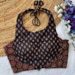 FANCY COTTON AJRAKH PRINTED STITCHED BLOUSE PARTY WEAR WHOLESALE PRICE ETHNIC GARMENT (4)