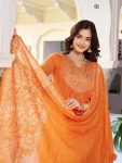 FANCY COTTON EMBROIDERY WORK TOP BOTTOM WITH DUPATTA FESTIVE WEAR WHOLESALE PRICE ETHNIC GARMENT (5)