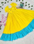 FANCY COTTON HANDWORK ONE PIECE PARTY WEAR WHOLESALE PRICE ETHNIC GARMENT (3)