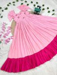 FANCY COTTON HANDWORK ONE PIECE PARTY WEAR WHOLESALE PRICE ETHNIC GARMENT (2)