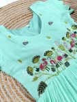 FANCY COTTON MAGGAM WORK ONE PIECE PARTY WEAR WHOLESALE PRICE ETHNIC GARMENT (2)