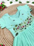FANCY COTTON MAGGAM WORK ONE PIECE PARTY WEAR WHOLESALE PRICE ETHNIC GARMENT (2)