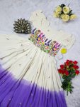FANCY COTTON PADDING MULTI COLOR THREAD WORK ONE PIECE PARTY WEAR WHOLESALE PRICE ETHNIC GARMENT (5)