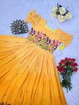 FANCY COTTON PADDING MULTI COLOR THREAD WORK ONE PIECE PARTY WEAR WHOLESALE PRICE ETHNIC GARMENT (6)