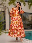 FANCY COTTON PRINT WORK ONE PIECE CASAUL WEAR WHOLESALE PRICE ETHNIC GARMENT (5)