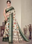 FANCY COTTON SILK DIGITAL PRINT AND JACQUARD RICH HEAVY BORDER WORK SAREE WITH UNSTITCHED BLOUSE FESTIVE WEAR WHOLESALE PRICE ETHNIC GARMENT (3)