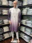 FANCY COTTON SILK EMBROIDERY SEQUENCE WORK MEN’S KURTA PAYJAMA FESTITVE WEAR WHOLESALE PRICE ETHNIC GARMENT (5)