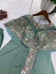 FANCY CREPE SILK CODING SEQUENCE EMBROIDERY FOIL PAPER WORK TOP WITH BOTTOM PARTY WEAR WHOLESALE PRICE ETHNIC GARMENT (3)