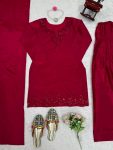 FANCY CREPE SILK THREAD WITH SEQUENCE WORK TOP PATIYALA WITH DUPATTA FESTIVE WEAR WHOLESALE PRICE ETHNIC GARMENT (2)