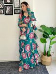 FANCY DIGITAL PRINTED LEHENGA SAREE WITH ATTACHED DUPATTA AND BLOUSE PARTY WEAR WHOLESALE PRICE ETHNIC GARMENT (3)