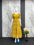 FANCY GEORGETTE DIGITAL PRINT WITH 3 LAYAR FLAIR STITCHED ONE PIECE DRESS PARTY WEAR WHOLESALE PRICE ETHNIC GARMENT (3)