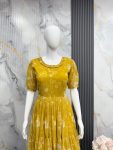 FANCY GEORGETTE DIGITAL PRINT WITH 3 LAYAR FLAIR STITCHED ONE PIECE DRESS PARTY WEAR WHOLESALE PRICE ETHNIC GARMENT (3)