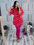 FANCY GEORGETTE DIGITAL PRINTED TOP WITH EMVROIDERY SEQUENCE WORK WAIST BELT AND BOTTOM PARTY WEAR WHOLESALE PRICE ETHNIC GARMENT (1)