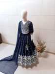 FANCY GEORGETTE EMBROIDERY SEQUENCE WORK KID’S LEHENGA CHOLI WITH DUPATTA PARTY WEAR WHOLESALE PRICE ETHNIC GARMENT (2)