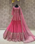 FANCY GEORGETTE EMBROIDERY SEQUENCE WORK TOP LEHENGA WITH DUPATTA FESTIVE WEAR WHOLESALE PRICE ETHNIC GARMENT (2)