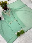 FANCY GEORGETTE EMBROIDERY SEQUENCE WORK TOP PATIYALA WITH DUPATTA FESTIVE WEAR WHOLESALE PRICE ETHNIC GARMENT (4)