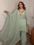 FANCY GEORGETTE EMBROIDERY SEQUENCE WORK TOP PATIYALA WITH DUPATTA FESTIVE WEAR WHOLESALE PRICE ETHNIC GARMENT (4)