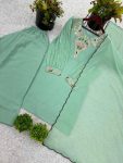 FANCY GEORGETTE EMBROIDERY SEQUENCE WORK TOP PATIYALA WITH DUPATTA FESTIVE WEAR WHOLESALE PRICE ETHNIC GARMENT (4)