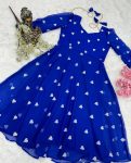 FANCY GEORGETTE EMBROIDERY WORK ONE PIECE PARTY WEAR WHOLESALE PRICE ETHNIC GARMENT (2)