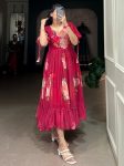 FANCY GEORGETTE FLORAL PRINTED ONEPIECE  RANI