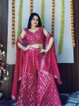 FANCY GEORGETTE FOIL MIRROR AND THREAD WORK BLOUSE KOTI WITH PALAZZO PARTY WEAR WHOLESALE PRICE ETHNIC GARMENT (4)