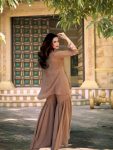 FANCY GEORGETTE LATKAN WORK TOP KOTI WITH SHARARA PARTY WEAR WHOLESALE PRICE ETHNIC GARMENT (13)