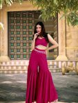 FANCY GEORGETTE LATKAN WORK TOP KOTI WITH SHARARA PARTY WEAR WHOLESALE PRICE ETHNIC GARMENT (5)