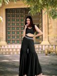FANCY GEORGETTE LATKAN WORK TOP KOTI WITH SHARARA PARTY WEAR WHOLESALE PRICE ETHNIC GARMENT (7)