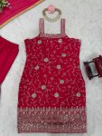 FANCY GEORGETTE THREAD SEQUENCE WORK TOP SHARARA WITH DUPATTA PARTY WEAR WHOLESALE PRICE ETHNIC GARMENT (2)