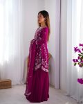 FANCY GEORGETTE THREAD SEQUENCE WORK TOP SHARARA WITH DUPATTA PARTY WEAR WHOLESALE PRICE ETHNIC GARMENT (1)