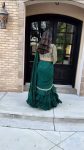 FANCY GEORGETTE THREAD WITH SEQUENCE WITH LACE BORDER WORK LEHENGA SAREE WITH BLOUSE PARTY WEAR WHOLESALE PRICE ETHNIC GARMENT (2)