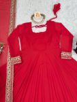 FANCY GEORGETTE THREAD WITH SEQUENCE WORK GOWN WITH DUPATTA FESTIVE WEAR WHOLESALE PRICE ETHNIC GARMENT (3)