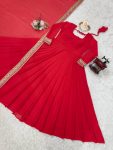 FANCY GEORGETTE THREAD WITH SEQUENCE WORK GOWN WITH DUPATTA FESTIVE WEAR WHOLESALE PRICE ETHNIC GARMENT (3)