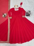 FANCY GEORGETTE THREAD WITH SEQUENCE WORK GOWN WITH DUPATTA FESTIVE WEAR WHOLESALE PRICE ETHNIC GARMENT (3)
