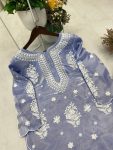 FANCY JIMMY CHOO EMBROIDERY WORK KURTI PALAZZO SET FESTIVE WEAR WHOLESALE PRICE ETHNIC GARMENT (3)