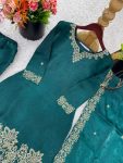 FANCY JIMMY CHOO SILK EMBROIDERY SEQUENCE WORK TOP PALAZZO WITH DUPATTA FESTIVE WEAR WHOLESALE PRICE ETHNIC GARMENT (6)